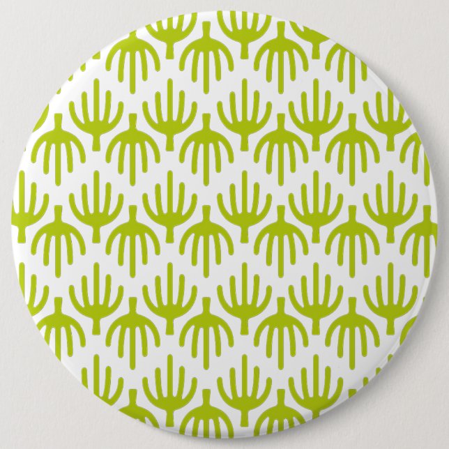 Badge Rond 15,2 Cm Motif Cactus (Devant)