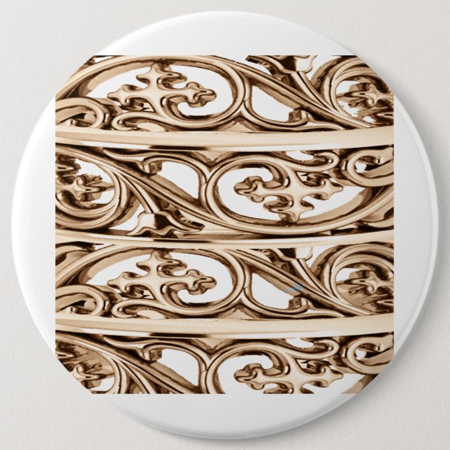 Badge Rond 15,2 Cm Motif de conception croisée Filigree (Devant)