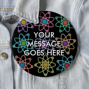 Badge Rond 15,2 Cm Motif de structure atomique personnalisé