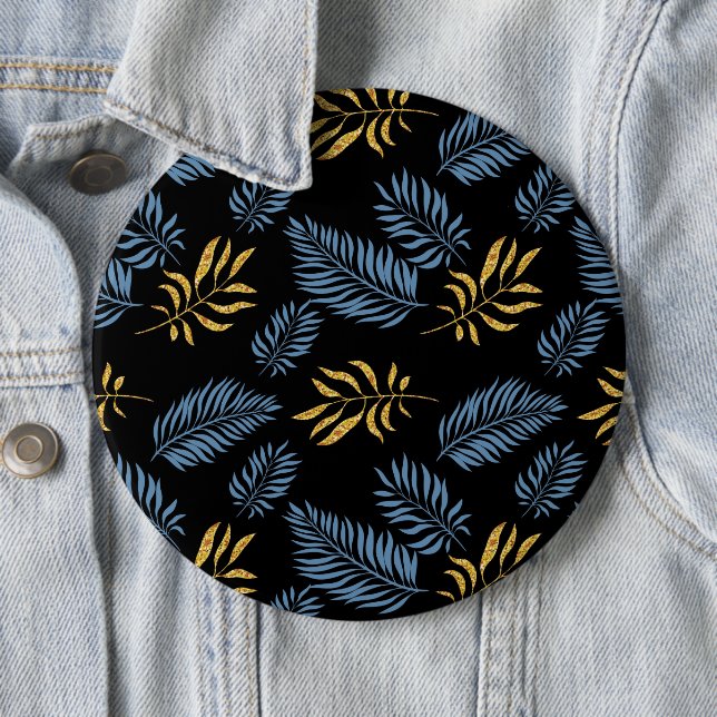 Badge Rond 15,2 Cm Motif feuille 17 (En situation)