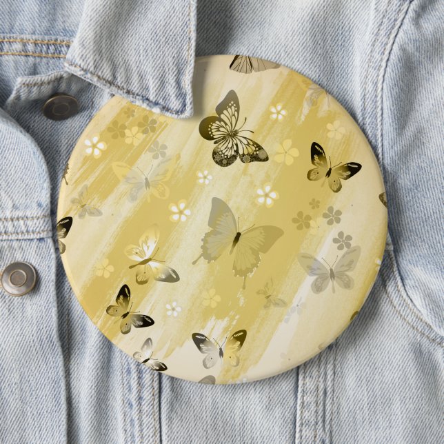 Badge Rond 15,2 Cm Motif papillon 10 (En situation)