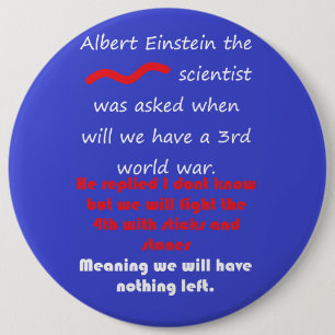 BADGE ROND 15,2 CM MOTS ÉDUCATION MATHÉMATIQUES IDÉES SCIENTIFIQUES
