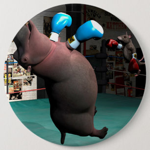 Badge Rond 15,2 Cm Mouse Beats Hippo KO