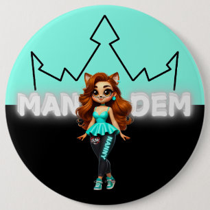 Badge Rond 15,2 Cm Nanny - Collection Mandem - SVBK - SILVERBCKK TTV