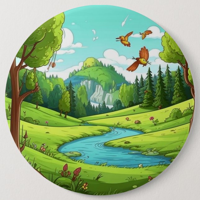 Badge Rond 15,2 Cm Nature 15. (Devant)
