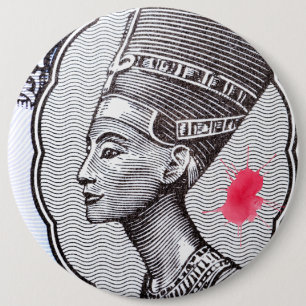 Badge Rond 15,2 Cm Nefertiti Pin