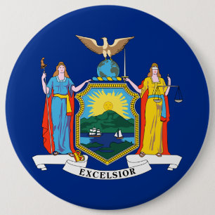 Badge Rond 15,2 Cm New York : l'Empire State, chez Big Apple Flag