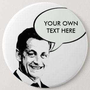 Badge Rond 15,2 Cm Nicolas Sarkozy