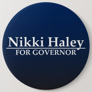 Badge Rond 15,2 Cm Nikki Haley pour le gouverneur