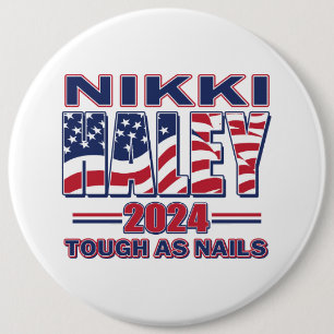 Badge Rond 15,2 Cm Nikki Haley Tough Comme Des Ongles