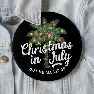 Badge Rond 15,2 Cm Noël en juillet m'a vraiment illuminé