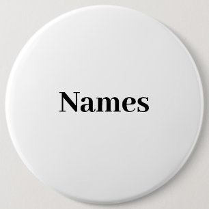 Badge Rond 15,2 Cm Nom personnalisé Texte personnalisé