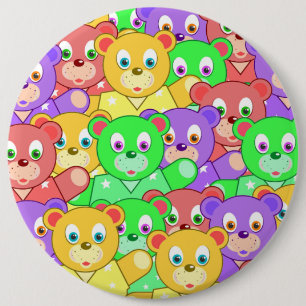 BADGE ROND 15,2 CM NOUNOURS COLORÉS