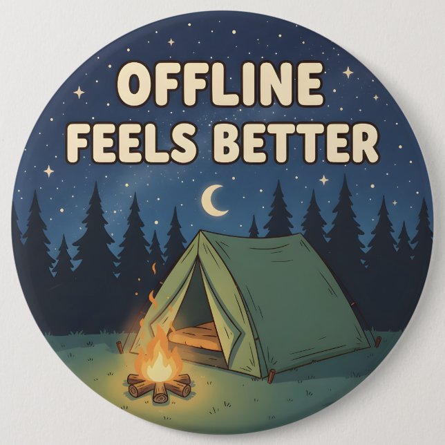 Badge Rond 15,2 Cm Offline Feels Better (Devant)
