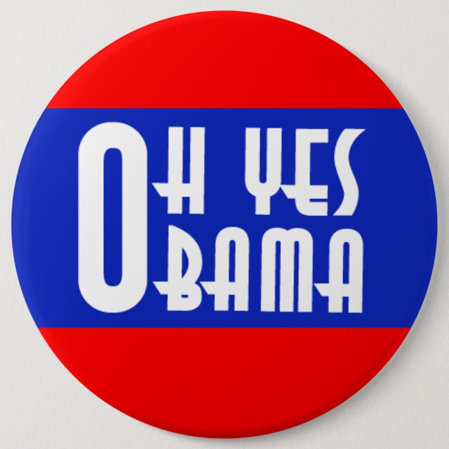 Badge Rond 15,2 Cm Oh oui Obama (Devant)