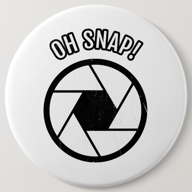 Badge Rond 15,2 Cm Oh Snap Édition Camera Cadeau Pour Photographie Co (Devant)