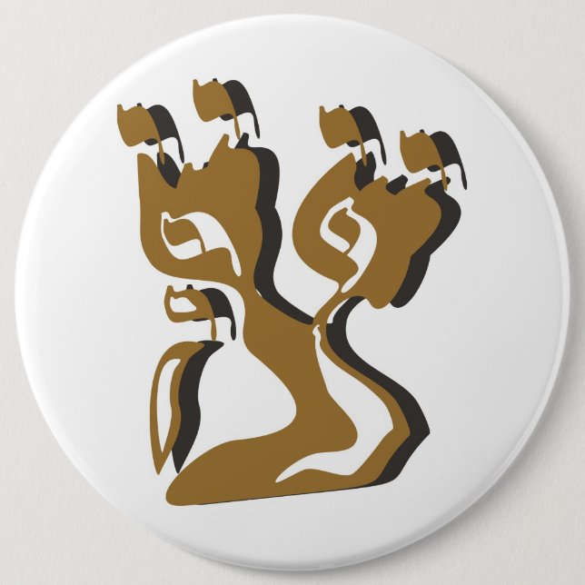 Badge Rond 15,2 Cm Oiseau (Devant)