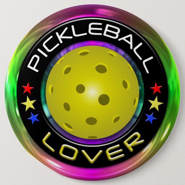 Badge Rond 15,2 Cm Options de Pickball Lover 1 (Devant)