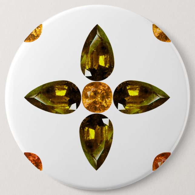Badge Rond 15,2 Cm Orange (Devant)