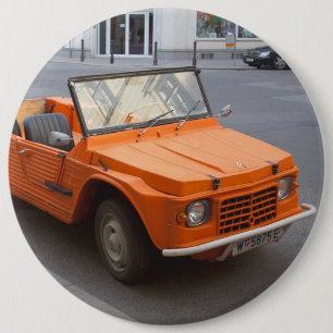 Badge Rond 15,2 Cm Orange Citroën Mehari