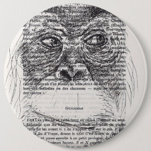 Badge Rond 15,2 Cm Orangutan Drawing for Monkey Year 2016 Button