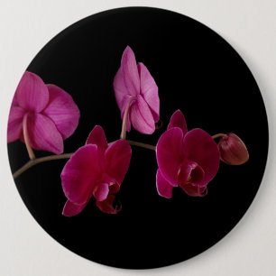 Badge Rond 15,2 Cm Orchidée rose de Dendrobium - fleurs customisées