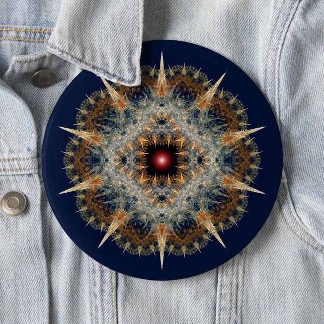 Badge Rond 15,2 Cm Ornement factice (En situation)