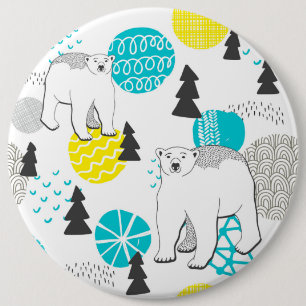 Badge Rond 15,2 Cm Ours polaire