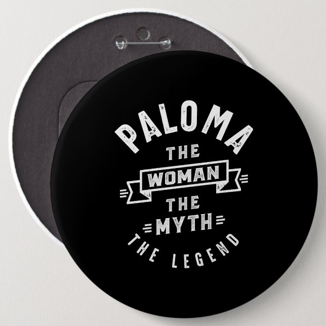 Badge Rond 15,2 Cm Paloma Nom personnalisé Anniversaire Cadeau (Devant & derrière)