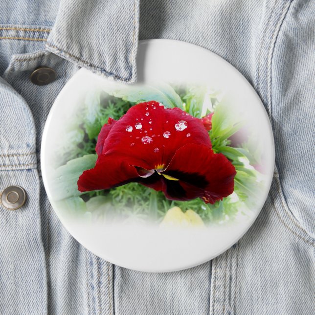 Badge Rond 15,2 Cm Pansement rouge vif (En situation)