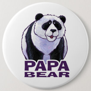 Badge Rond 15,2 Cm Papa ours en peluche