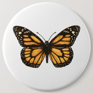 Badge Rond 15,2 Cm Papillon monarque