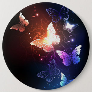 Badge Rond 15,2 Cm Papillons de nuit lumineux