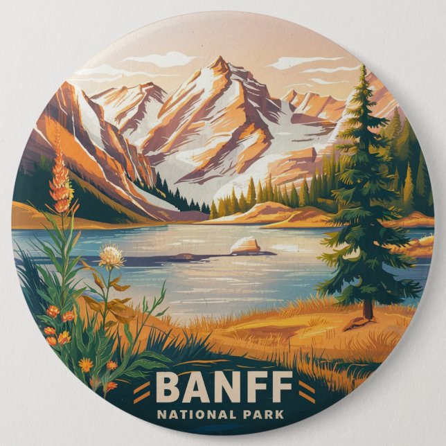 Badge Rond 15,2 Cm Parc national de Banff (Devant)