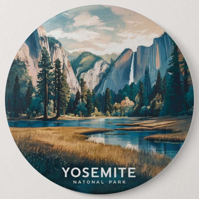 Badge Rond 15,2 Cm Parc national de Yosemite (Devant)