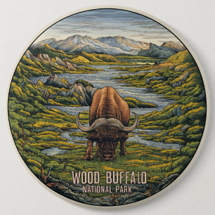 Badge Rond 15,2 Cm Parc national Wood Buffalo