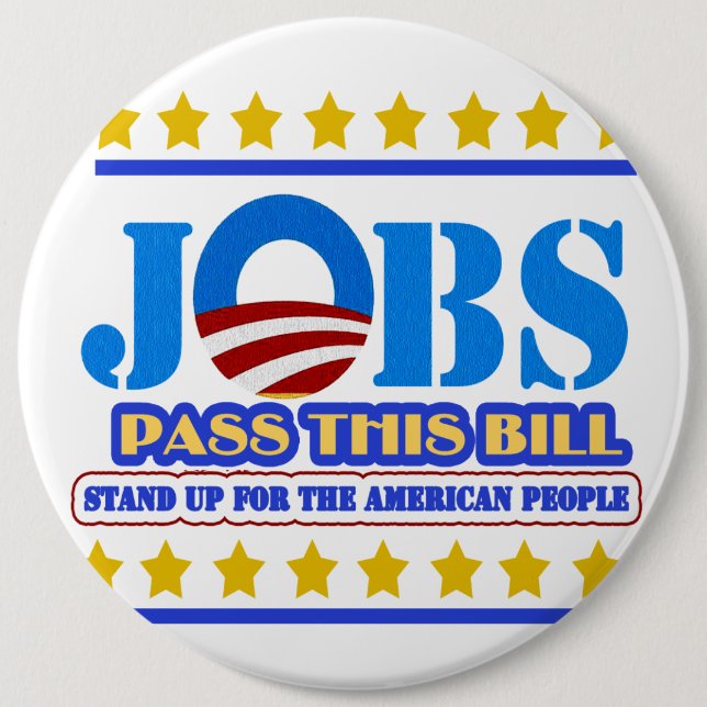 BADGE ROND 15,2 CM PASSEZ LE TRAVAIL BILL SE BOUTONNENT MAINTENANT (Devant)