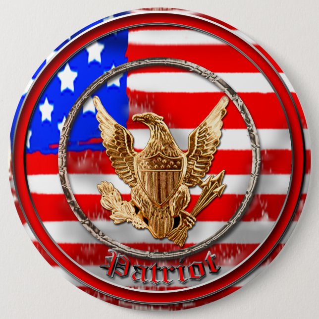 Badge Rond 15,2 Cm Patriote (Devant)