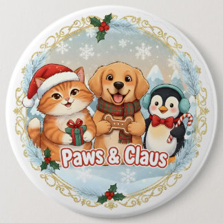 Badge Rond 15,2 Cm Paws & Claus