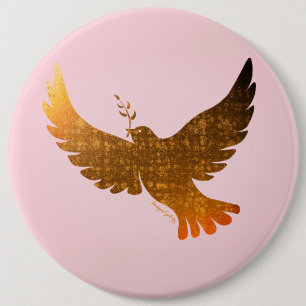 Badge Rond 15,2 Cm Peace Dove