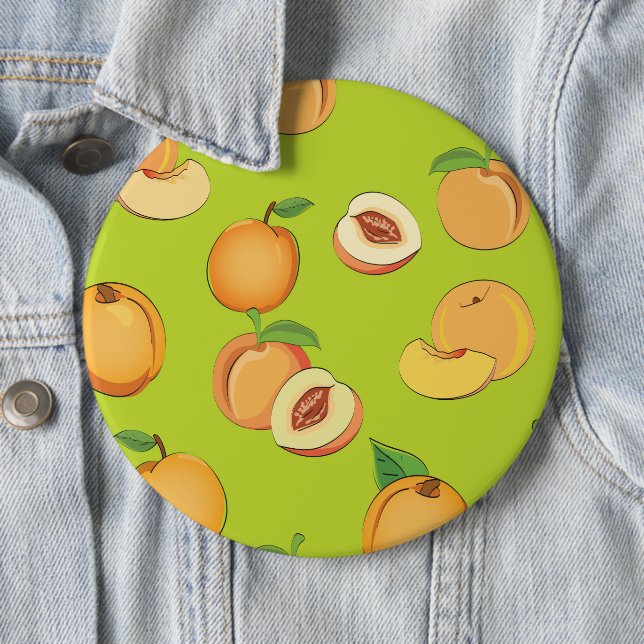 Badge Rond 15,2 Cm Peach Pattern 4 (En situation)