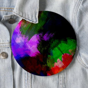 Badge Rond 15,2 Cm peinture Abstraite à l'aquarelle 2
