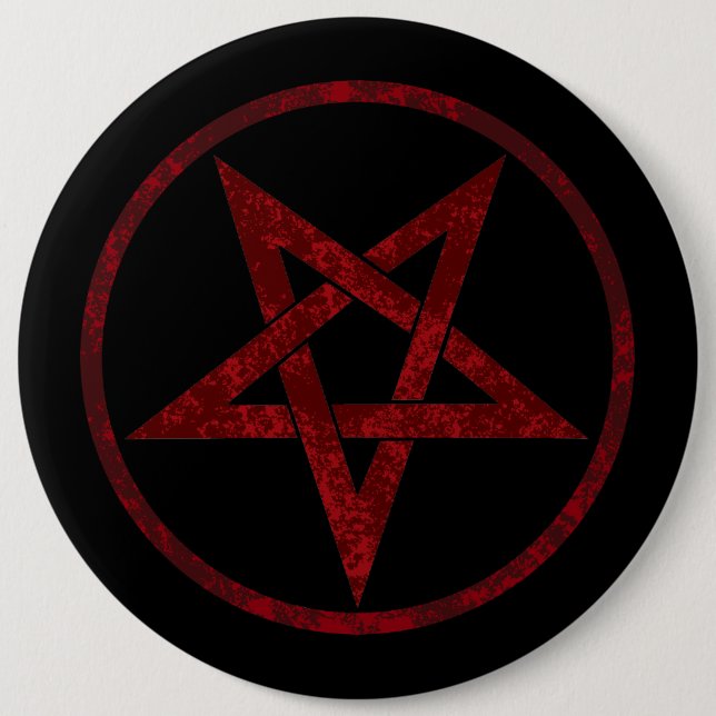 Badge Rond 15,2 Cm Pentagram Red Devil (Devant)
