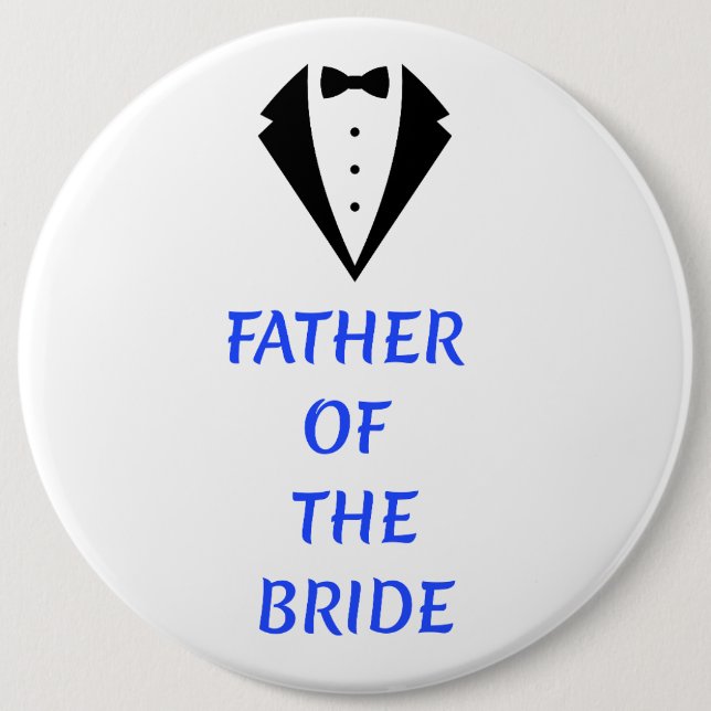 Badge Rond 15,2 Cm Père de la mariée (Devant)
