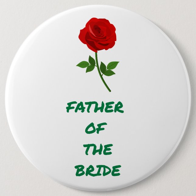 Badge Rond 15,2 Cm Père de la mariée (Devant)