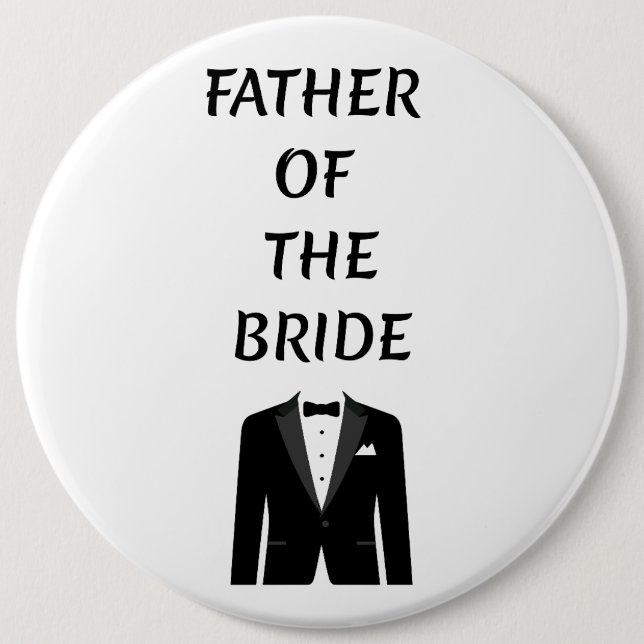 Badge Rond 15,2 Cm Père de la mariée (Devant)