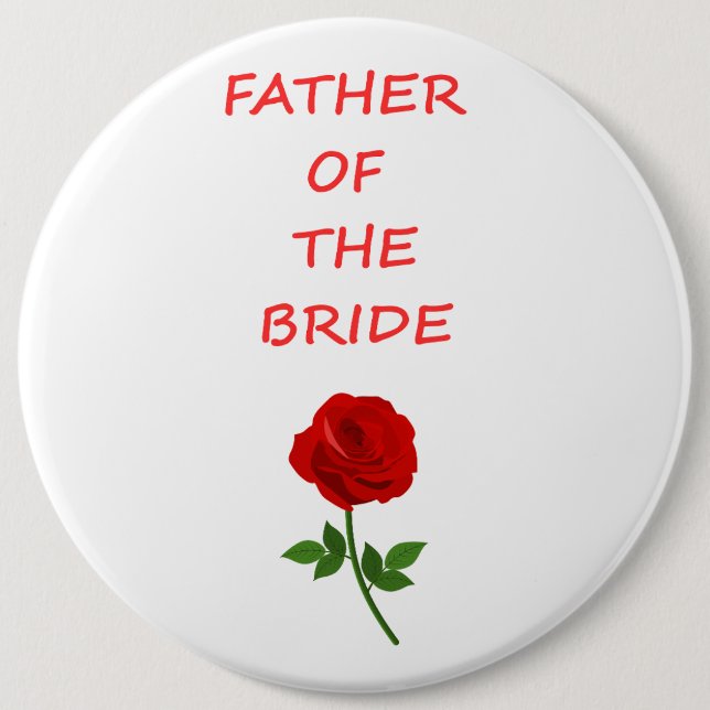Badge Rond 15,2 Cm Père de la mariée (Devant)