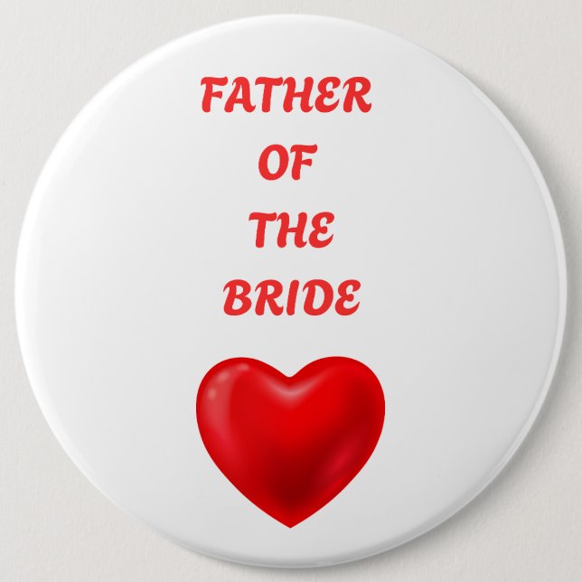 Badge Rond 15,2 Cm Père de la mariée (Devant)