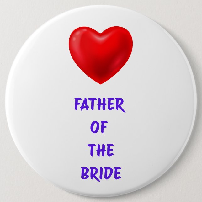 Badge Rond 15,2 Cm Père de la mariée (Devant)