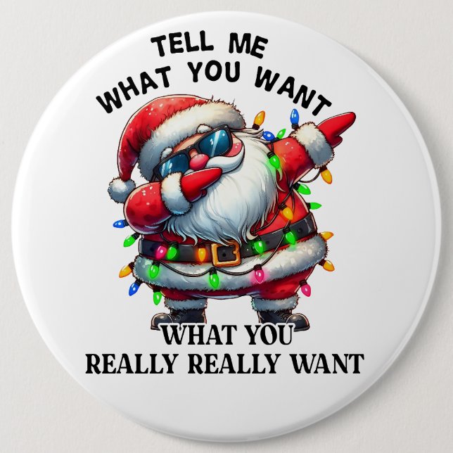 Badge Rond 15,2 Cm Père Noël (Devant)